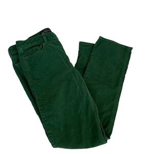 J.Crew Corduroy Matchstick Skinny Pants Size 28R Hunter Green.